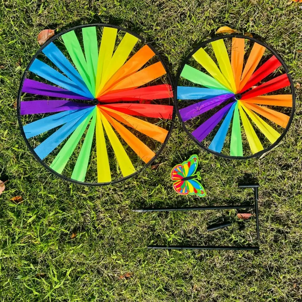 Moulin à vent rotatif en PVC, Laser coloré multi-styles, Film éblouissant, Double couche, couleur changeante brillante