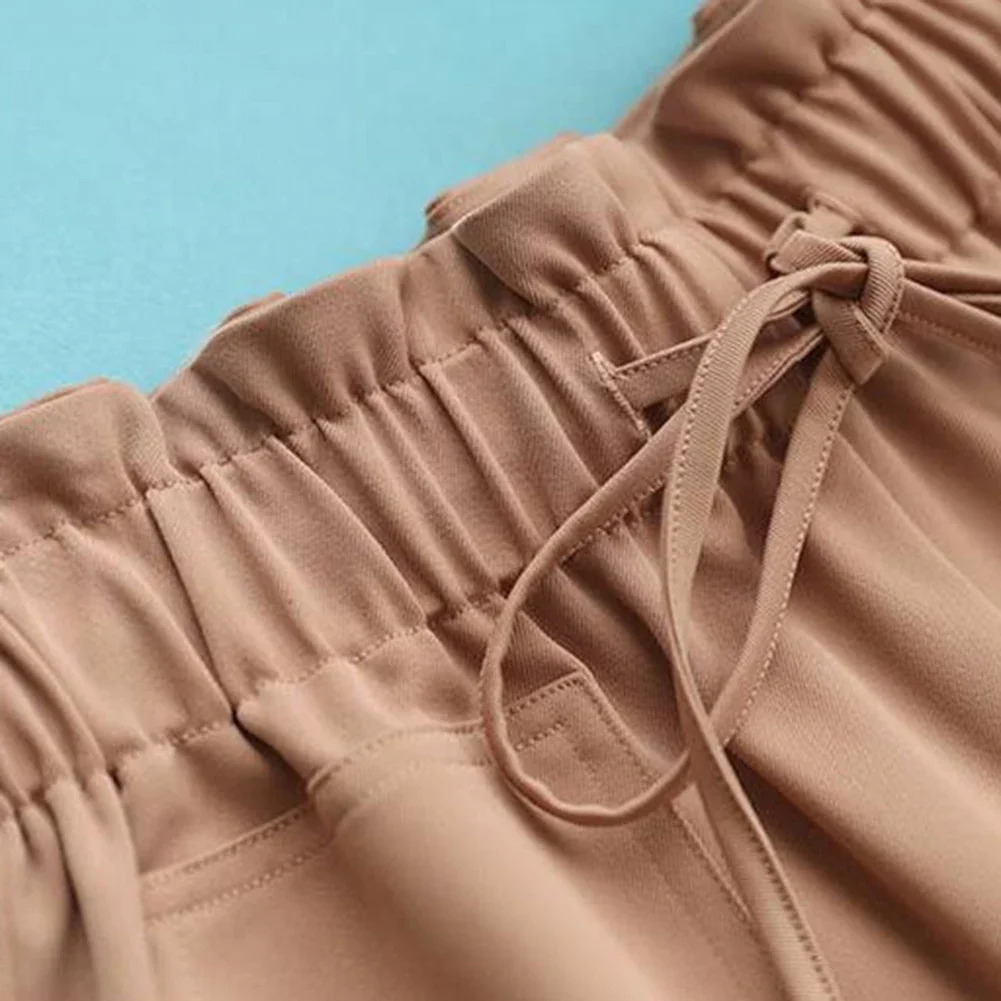 

Women's Summer Skirt Shorts Korean Style Fashion New High Waist Ice Silk Loose Bottoms Sports Casual Thin Wide Leg Shorts