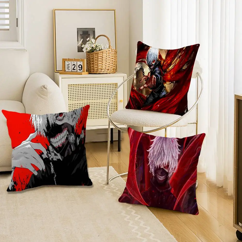 Japanese Anime T-Tokyo G-ghoul Pillow Gift Home Office Decoration Bedroom Sofa Car Cushion Cover case 45x45