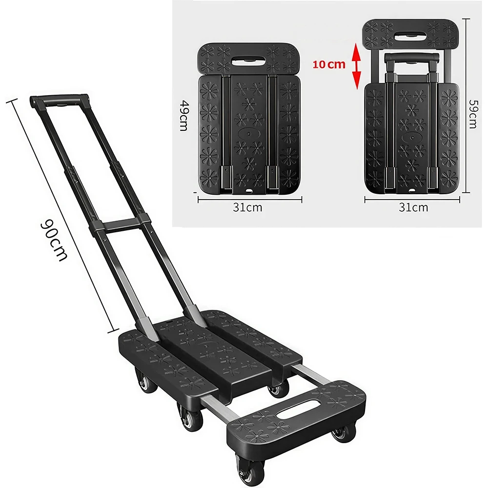 Folding Platform Cart Hand Sack Truck Trolley Transport Barrow Heavy Duty 270KG