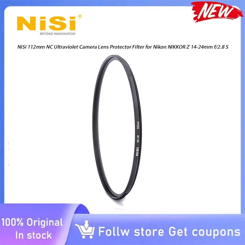 NiSi 112mm NC UV Filter , Lens Safety Protector Filter, Fits 112‑Thread Lenses, Works with Nikon HB‑97 Hood Kit