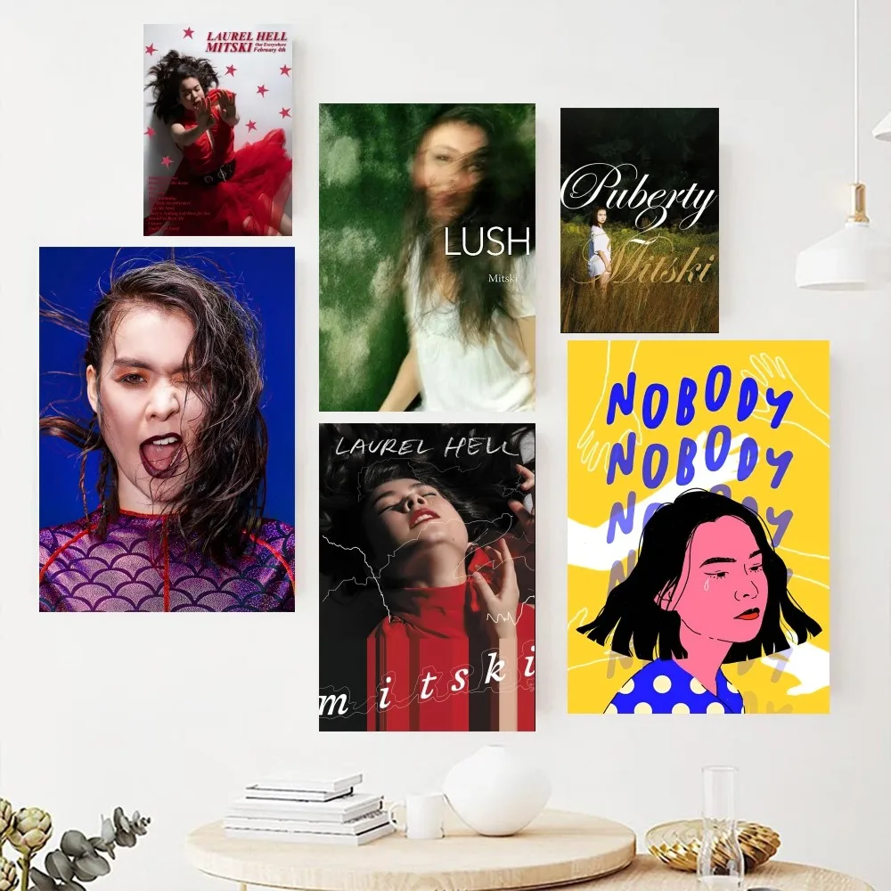 Singer Mitski Miyawaki Poster Paintings on The Wall Picture for Living Room Interior Painting Room Decoration