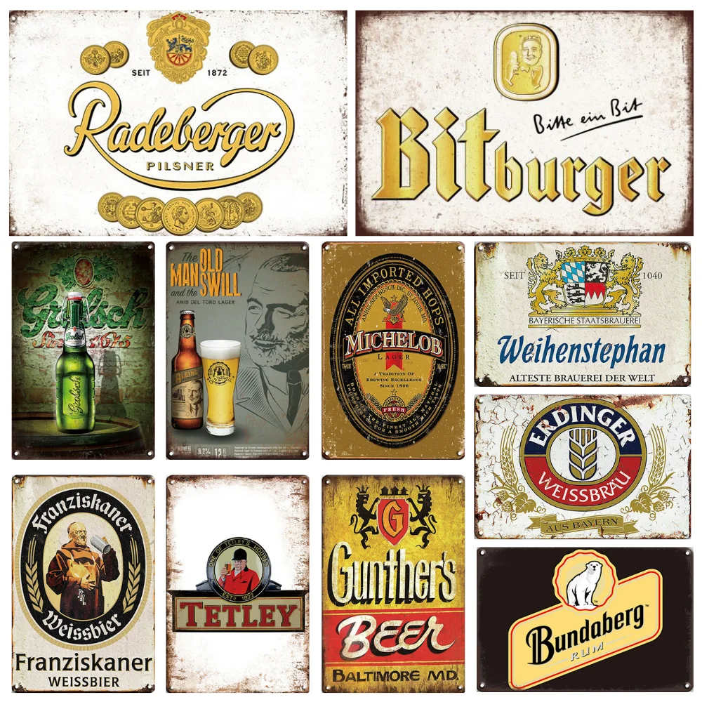 독일 맥주 금속 사인 빈티지 주석 포스터 플라크, 바 펍 카페 맨 동굴 차고 주방 클럽 룸 벽 홈 데코