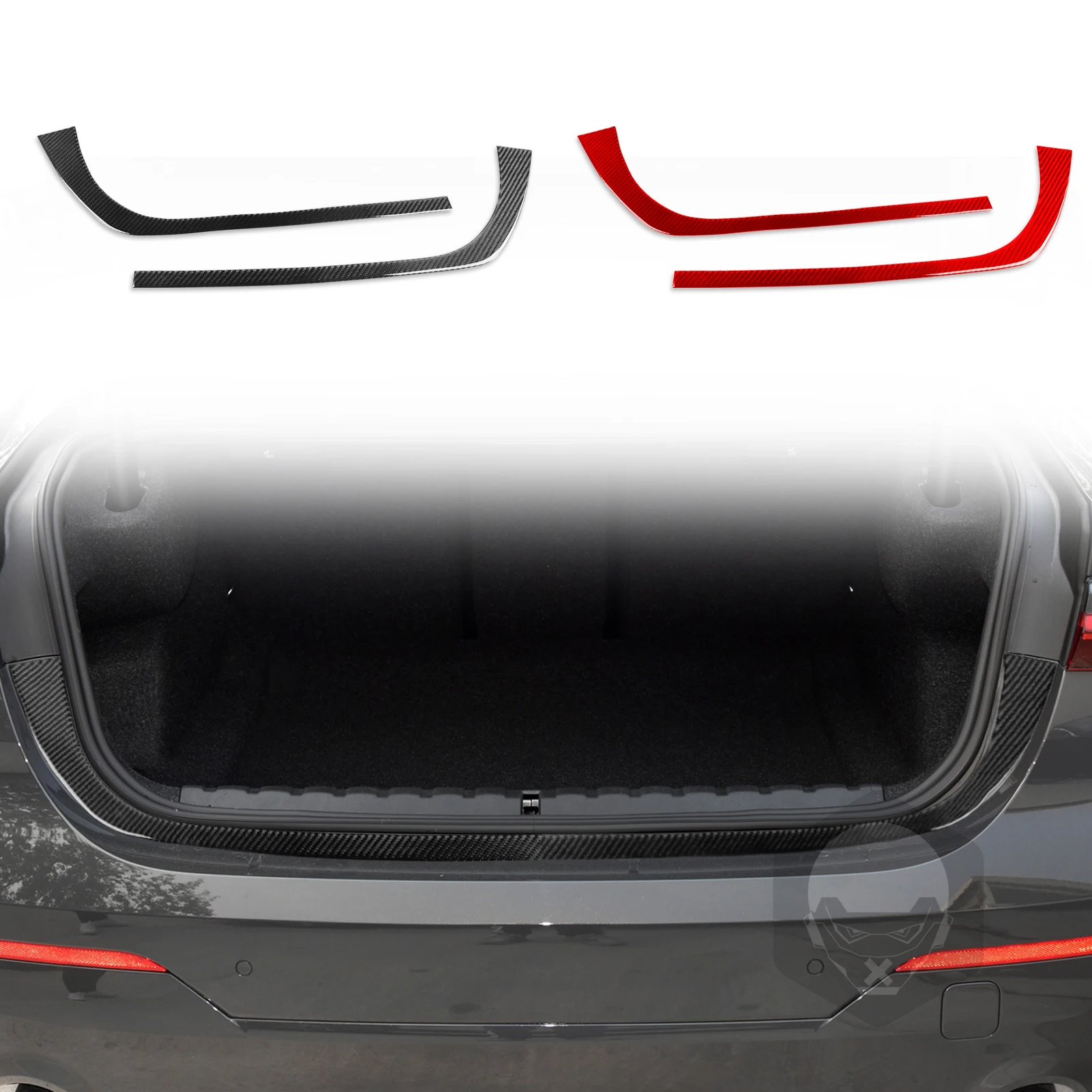 For BMW 4 Series M4 2021 2022 2023 2024 Accessories Real Soft Carbon Fiber Rear Trunk Collision Prevention Cover Trim Sticker