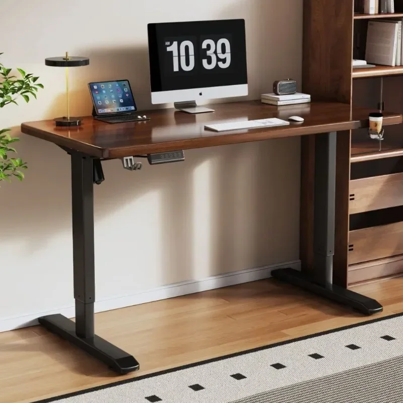 Lifting Computer Desk Solid Wood Electric Home Learning Writing Desk Modern Standing Work Desk