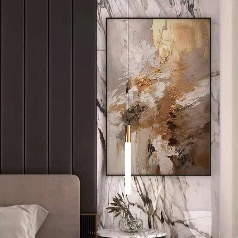 gold large-size decorative painting art texture living room abstract Painting aesthetic home schilderij luxury room decoration