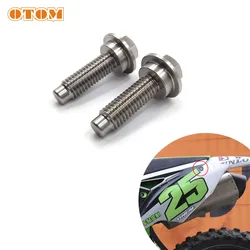 OTOM Motorcycle Stainless Steel Seat Cushion Bolts Flange Hex Head Screw Standard Nut Cover For KAWASAKI KX250F 17-20 KX450F 16-