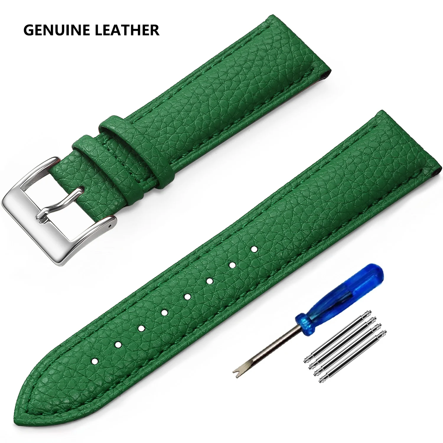 Genuine Leather Watch Band, Multiple Sizes