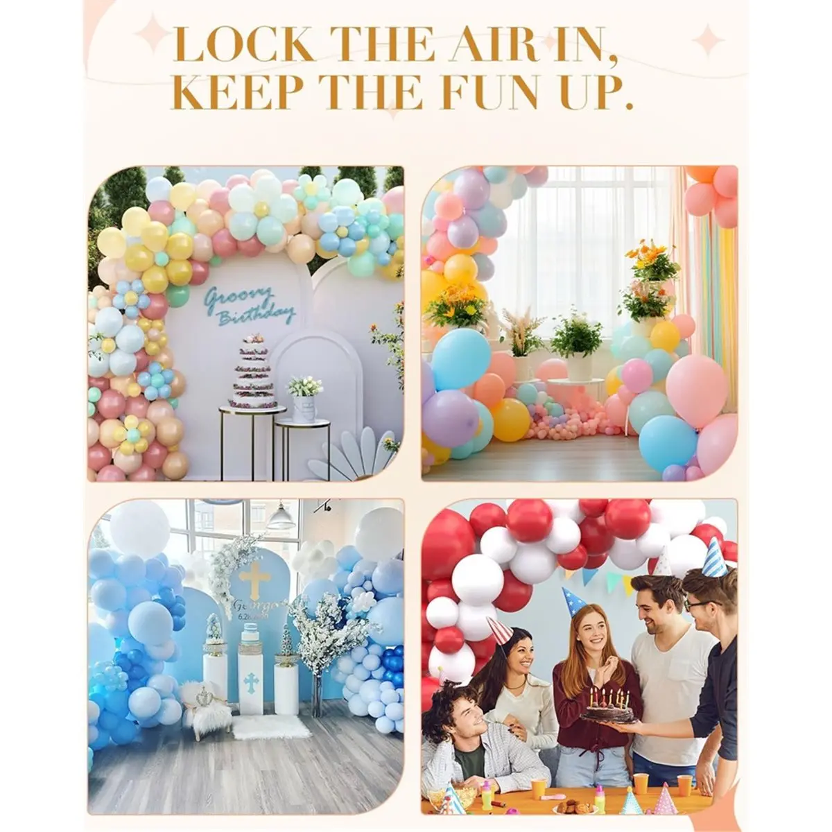 

Y69A Набор из 60 больших зажимов для арок из воздушных шаров, прозрачные зажимы для фона, для декора вечеринок, рукоделия, деревообработки и фотографии