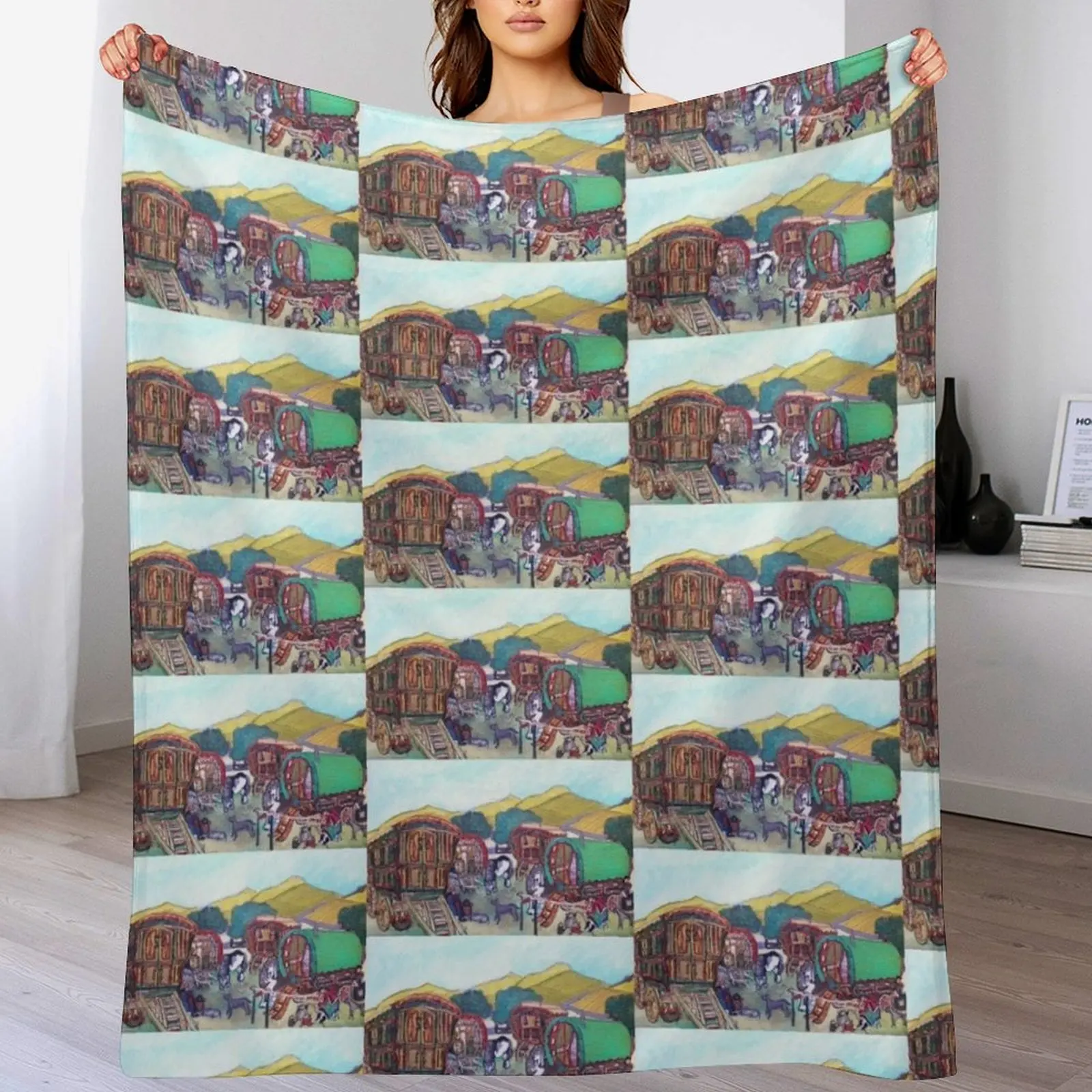 Gypsy Life Throw Blanket Plush Fuzzy Cozy Blanket for Couch Sofa