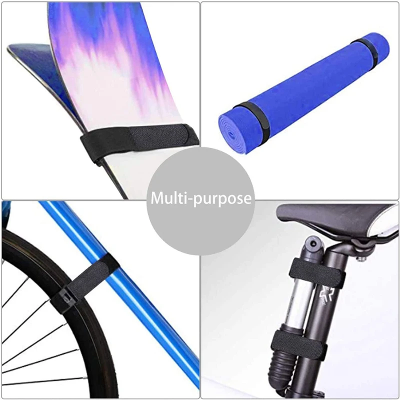 5Pcs Fixed Straps Self-adhesive Fastening Cable Straps Reusable  Wheel Cable Ties Nylon Multifunctional Bike Securing Items Tape