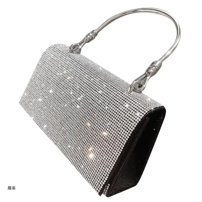 

D0UD Women's Evening Bag Exquisite Clutch Handbag Glitter Crossbody Bag with Chain Banquet Wedding Purse for Cocktail Party