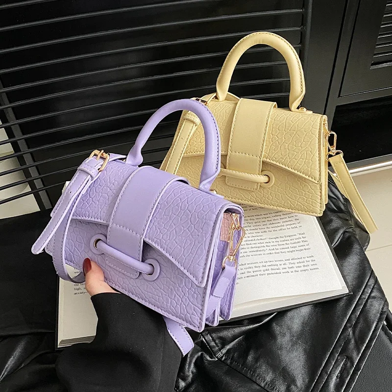 Luxury Purple Crossbody Bag For Women 2024 Spring Designer Handbag Mobile Phone Bag Top Quality Pu Leather Mini Bag Brand Bolsos