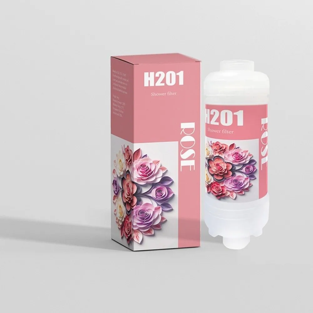 Rose Shower Head Water Filter Dechlorination Anti-scaling Perfume Water Filter Filter Impurities Mixed with Vitamin C