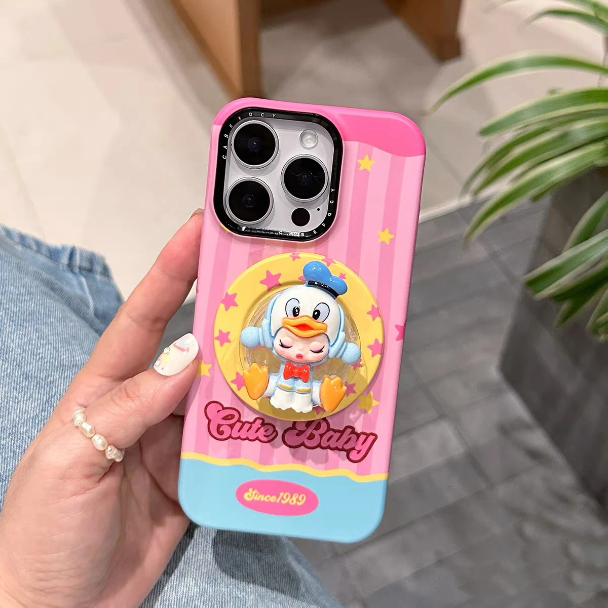 

Funny cartoon duck girls with Magsafe Girptok phone case for iPhone 12 14 15 Pro Max 13 16 Pro Fundas new cute protection cover