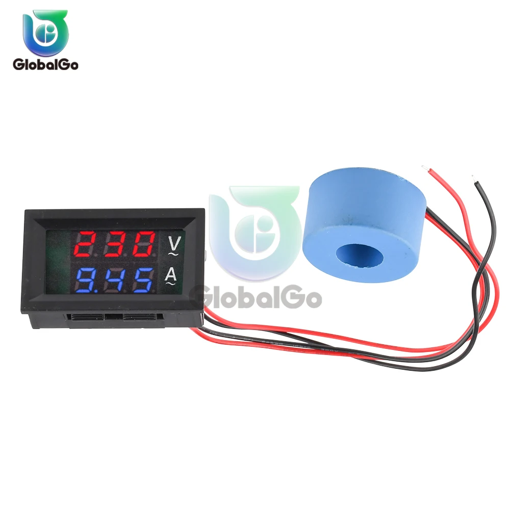 AC 50-500V Digital LCD Voltmeter Ammeter 10A 50A 100A 220V Voltage Current Meter Tester Detector Current Transformer