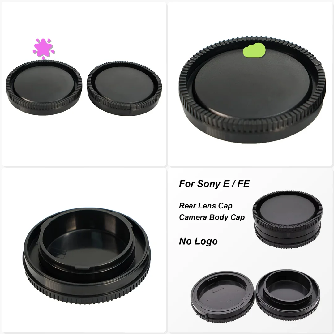 Plastic Lens Rear Cap for Sony E Mount Camera Body Cover Black Lid Outdoor Shoot Lens Swap Dust Shield