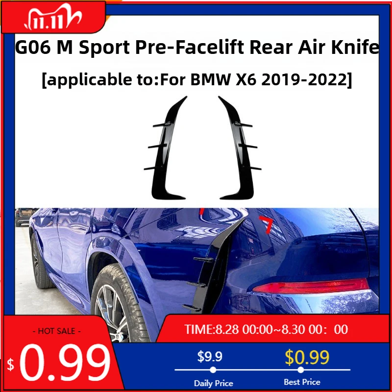 

Hot Ornaments For BMW X6 G06 2019+ Models with Rear Wind Blades, Rear Bumper Air Vents, Car Stickers, and Exterior Decoratio Int