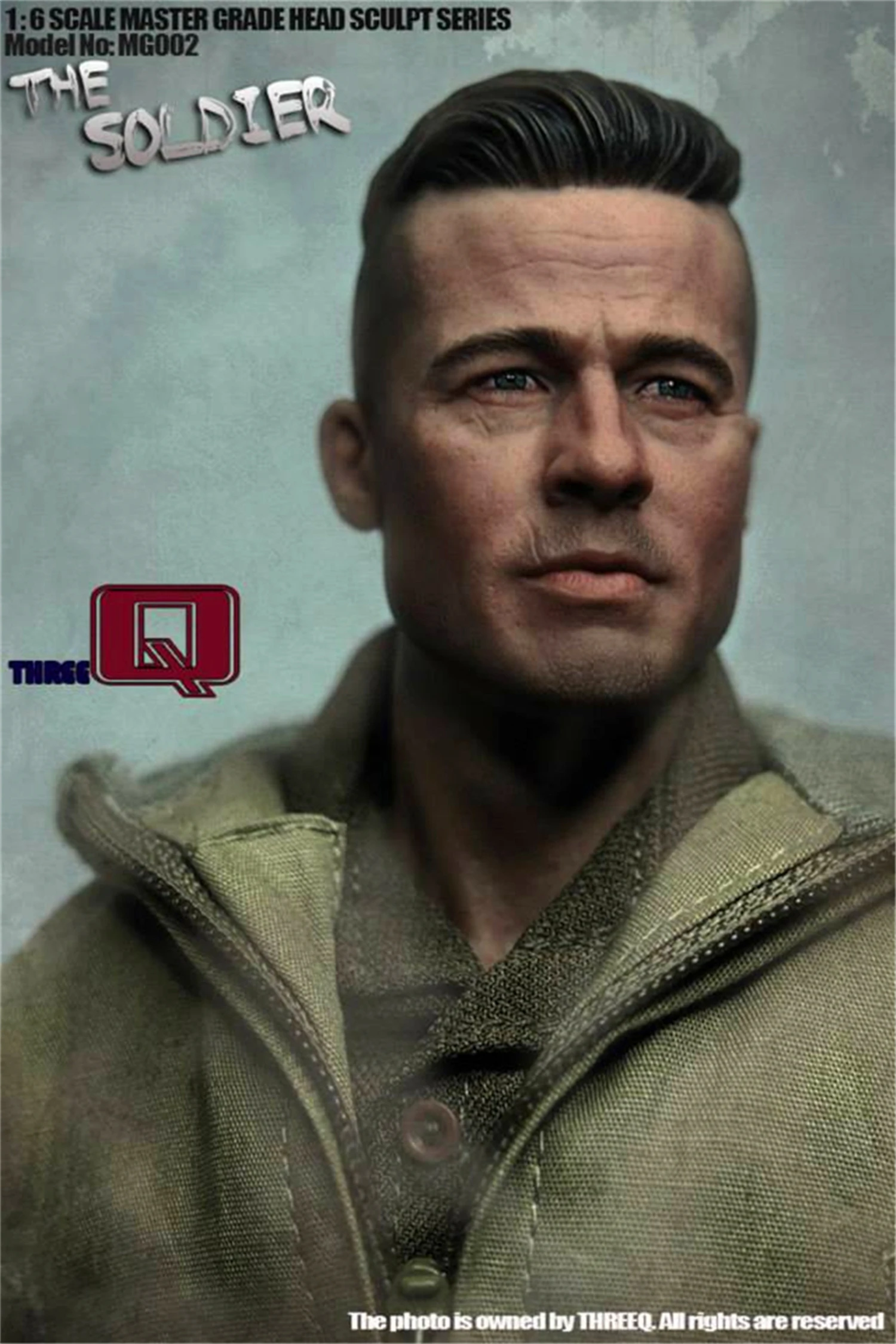 1/6 Schaal Tank Soldaat Brad Pitt Man Head Sculpt Model Geschikt voor 12'' Militaire Action Figure