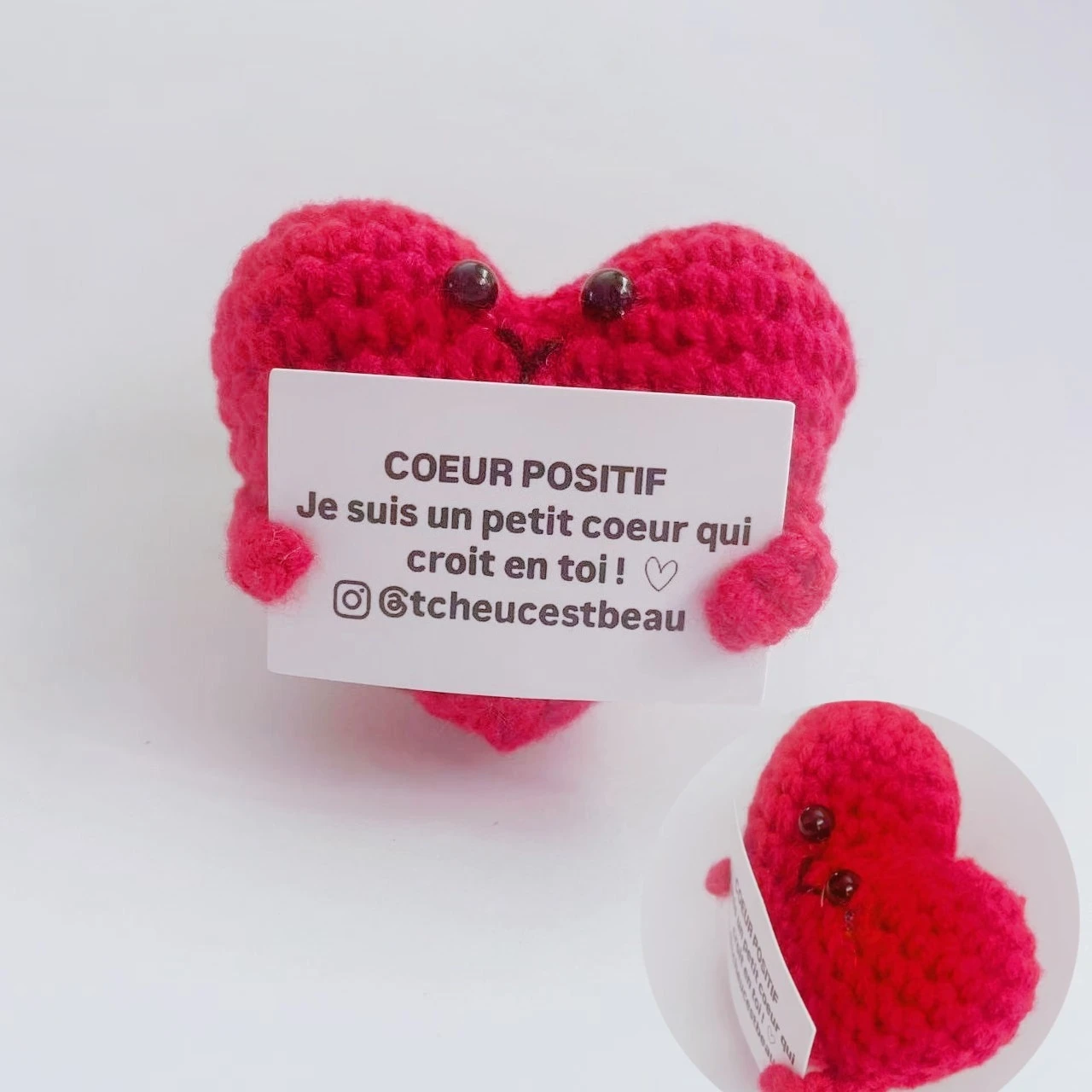 Flossty – Patate En Laine Tricotée, Peluche Humoristique Positive, Décoration De Bureau Inspirante