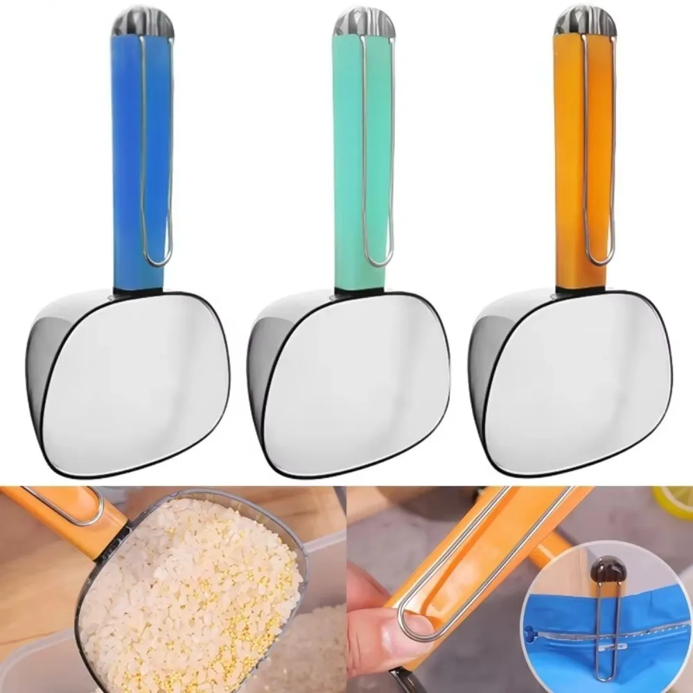 Thicken Multi-Functional Rice Scoop Plastic 2 In 1 Pet Food Shovel Easy To Clean with Scale Baking Measuring Cup Household
