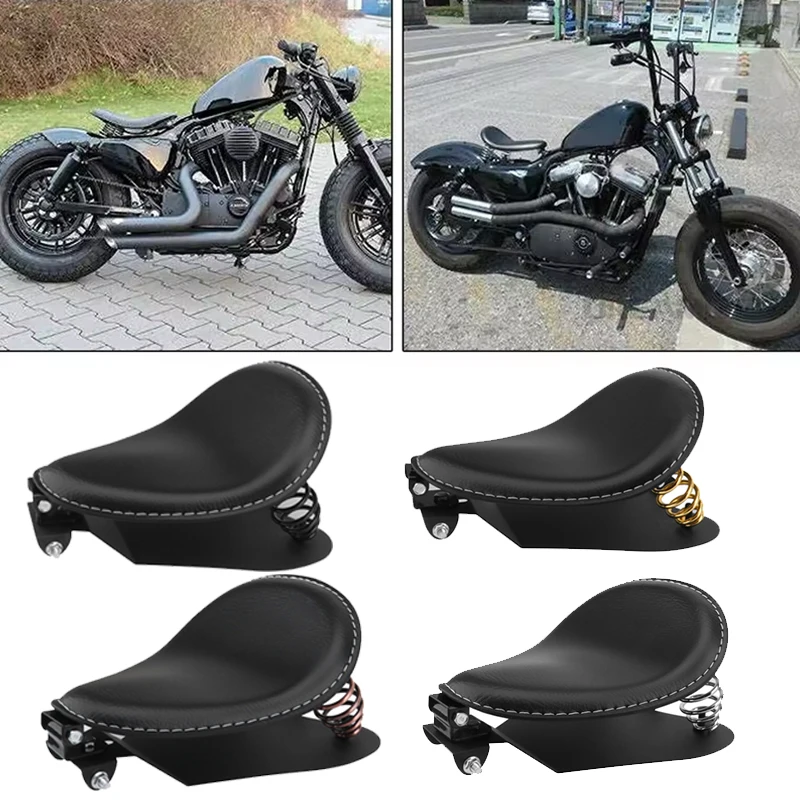 

Universal Motorcycle Accessories Front Driver Solo Seat With 3" Spring Base For Harley Sportster For Honda For Yamaha For Suzuki