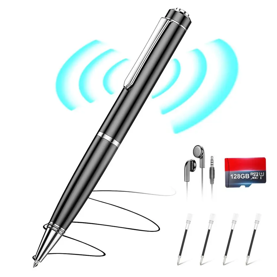 

Recorder with Playback, 128GB Digital Voice Activated Recorder with Intelligent Noise Reduction, Recording Device, 4800Hrs Smart