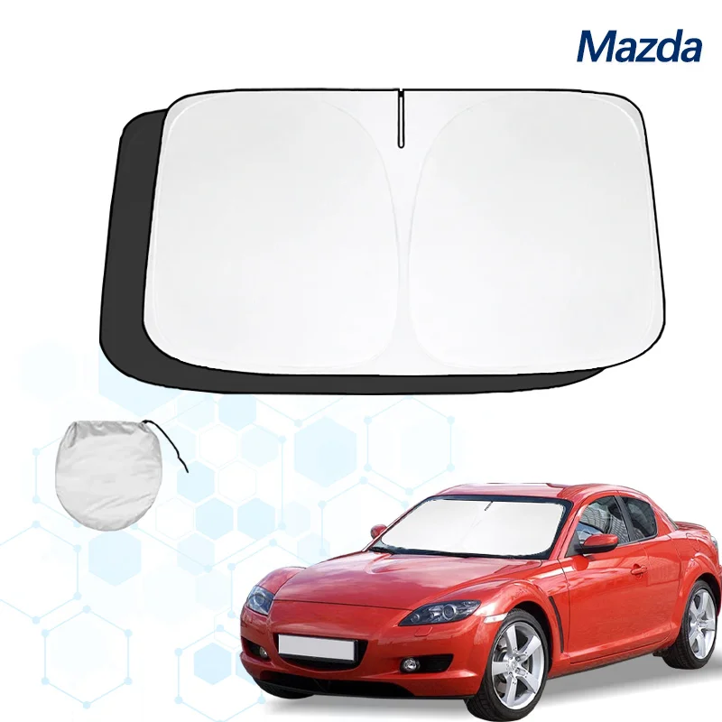 Windshield Sun Shade For Mazda RX8 RX-8 Sunshade Sun Visor Protector Foldable Blocks UV Rays Keep Your Car Cooler