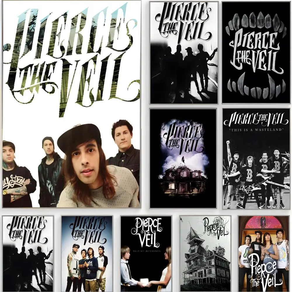 Theatrical Post-Hardcore P-Pierce The Veil Poster Classic Wall Art  Home Decor  Peel and Stick Unframed