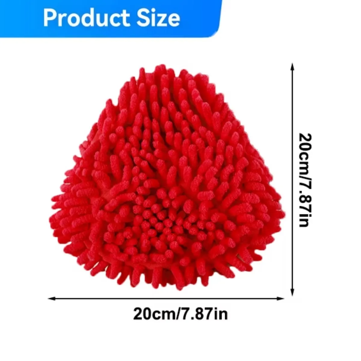 2-Pack Washable Chenille Mop Refills, Triangular Pads Fit O-Cedar EasyWring 1-Tank for Hardwood Tile Marble