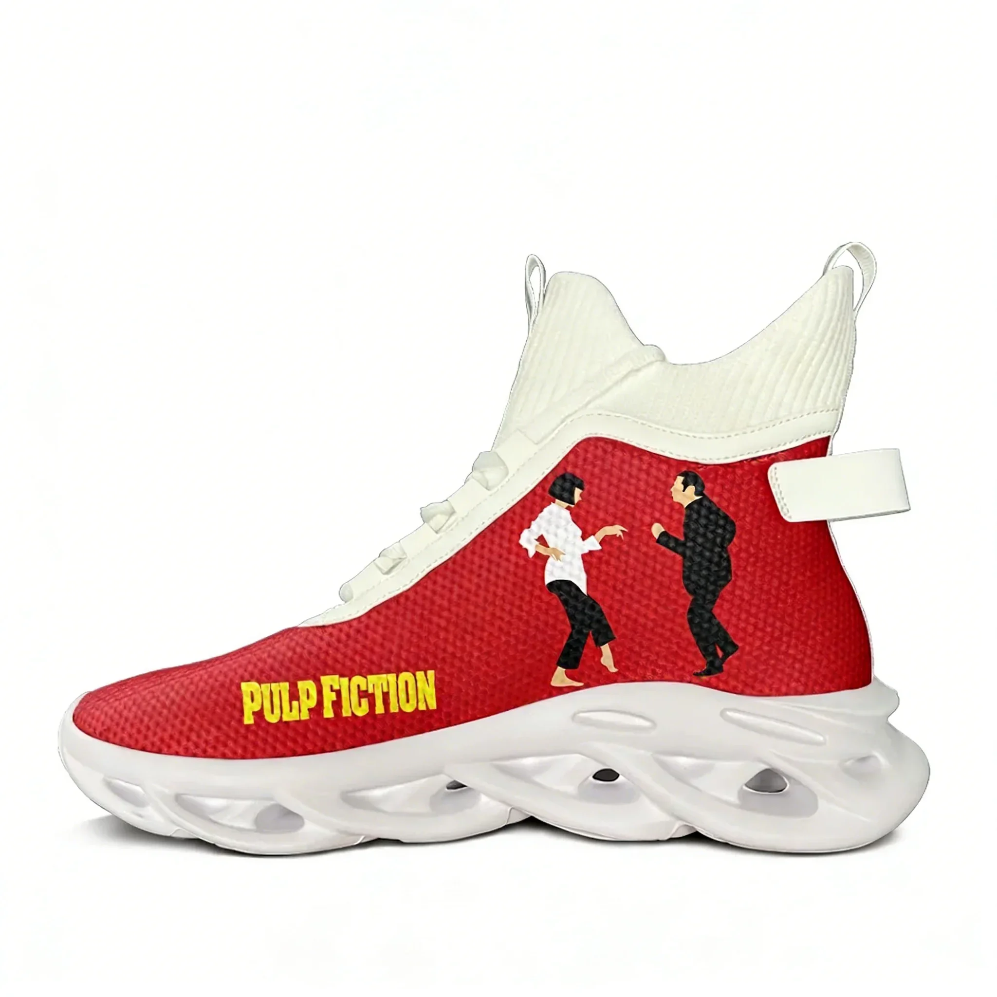 

Кроссовки Pulp Fiction High Top Flats для мужчин, женщин и подростков, высококачественная персонализированная модная повседневная обувь, обувь на заказ