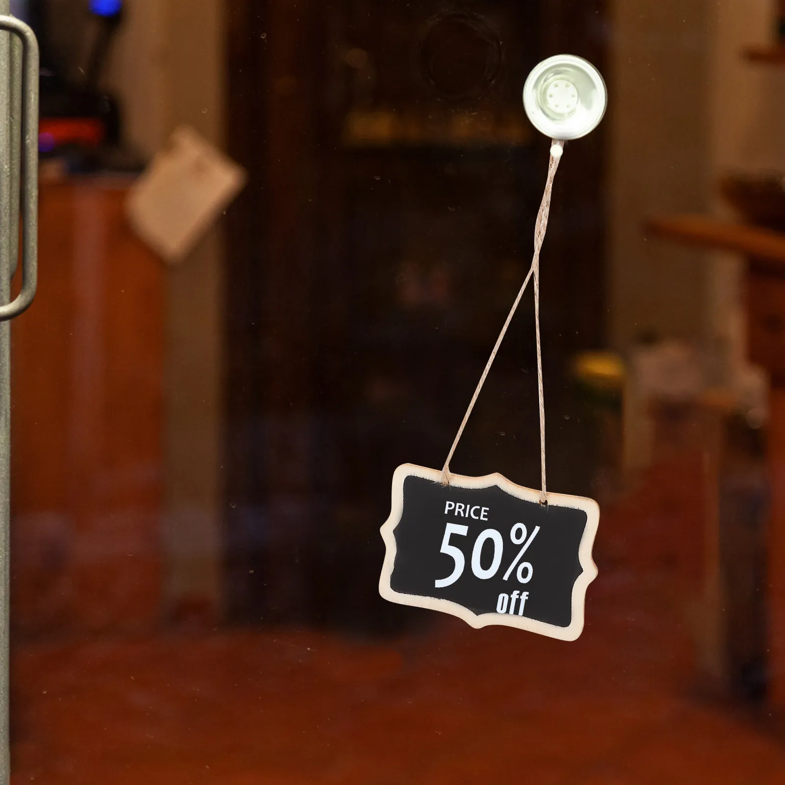10Pcs Mini Chalkboard Signs Wooden Hanging Blackboard Business Hours Message Board Decorative Store Menu Label