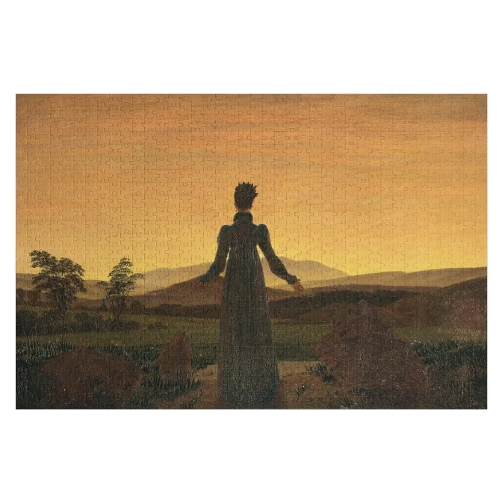 Woman in the morning sun - Caspar David Friedrich Jigsaw Puzzle Game Children Christmas Gifts Custom Name Wood Puzzle