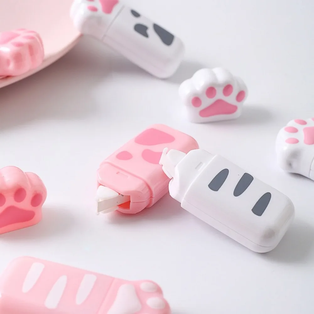 Cartoon Cute Cat Claw Correction Tape PET Opaque Student Correction Tape Student Stationery, School Office Supplies
