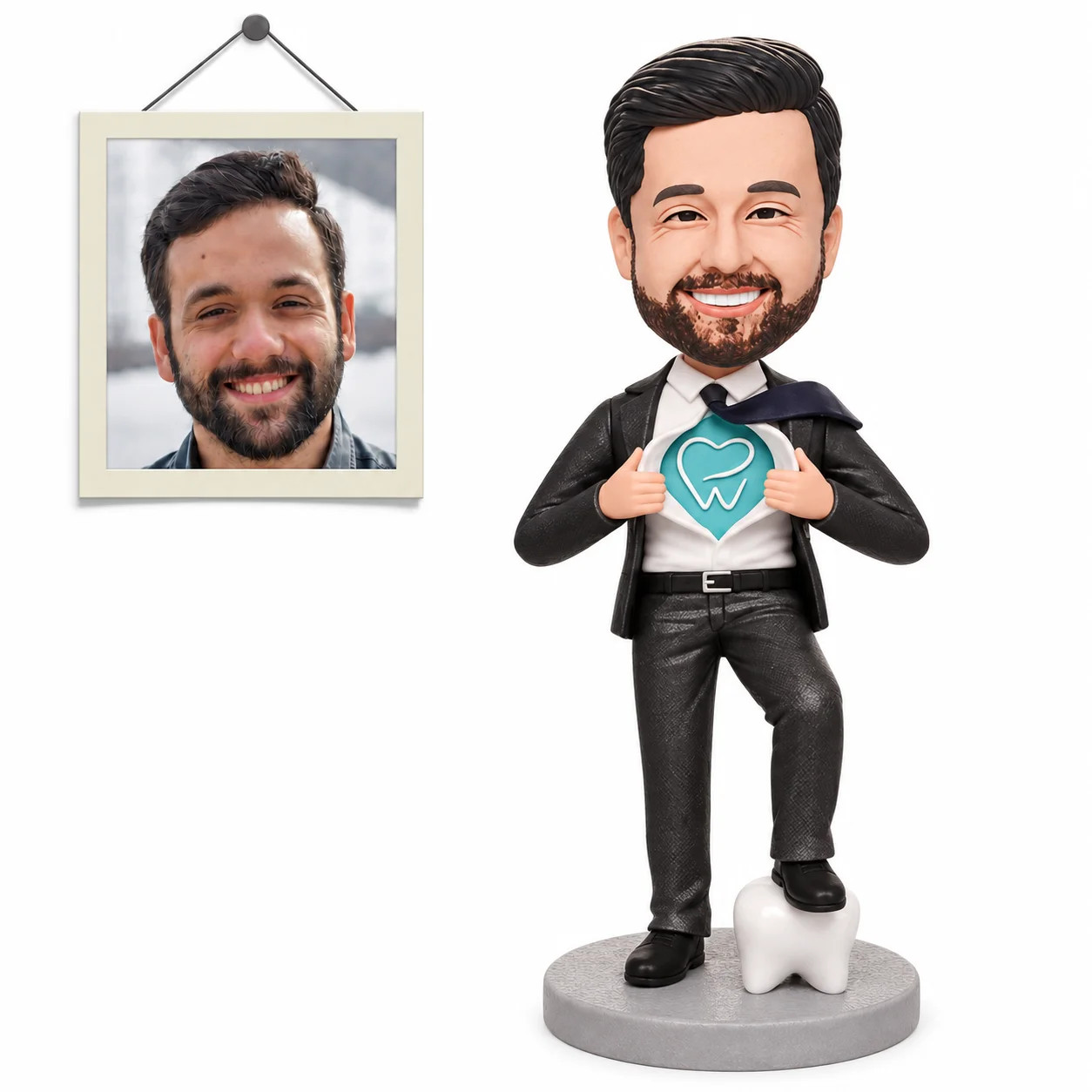 Custom Doctor Bobblehead, Cape Physician Appreciation Keepsake