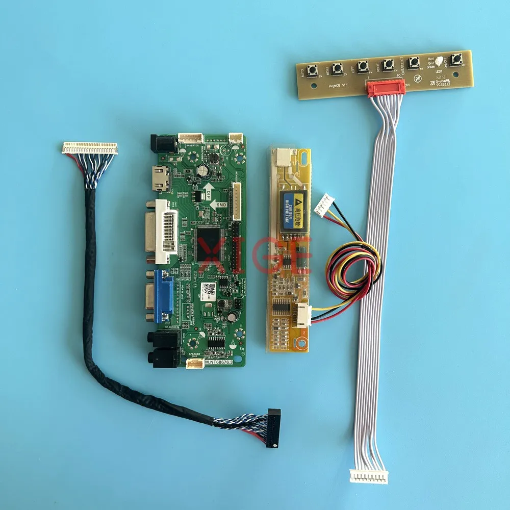

For LTN141P2-L01 LTN141P4 MNT68676 Controller Driver Board HDMI-Compatible DVI VGA LCD Screen 1400*1050 LVDS-30Pin 1CCFL DIY Kit