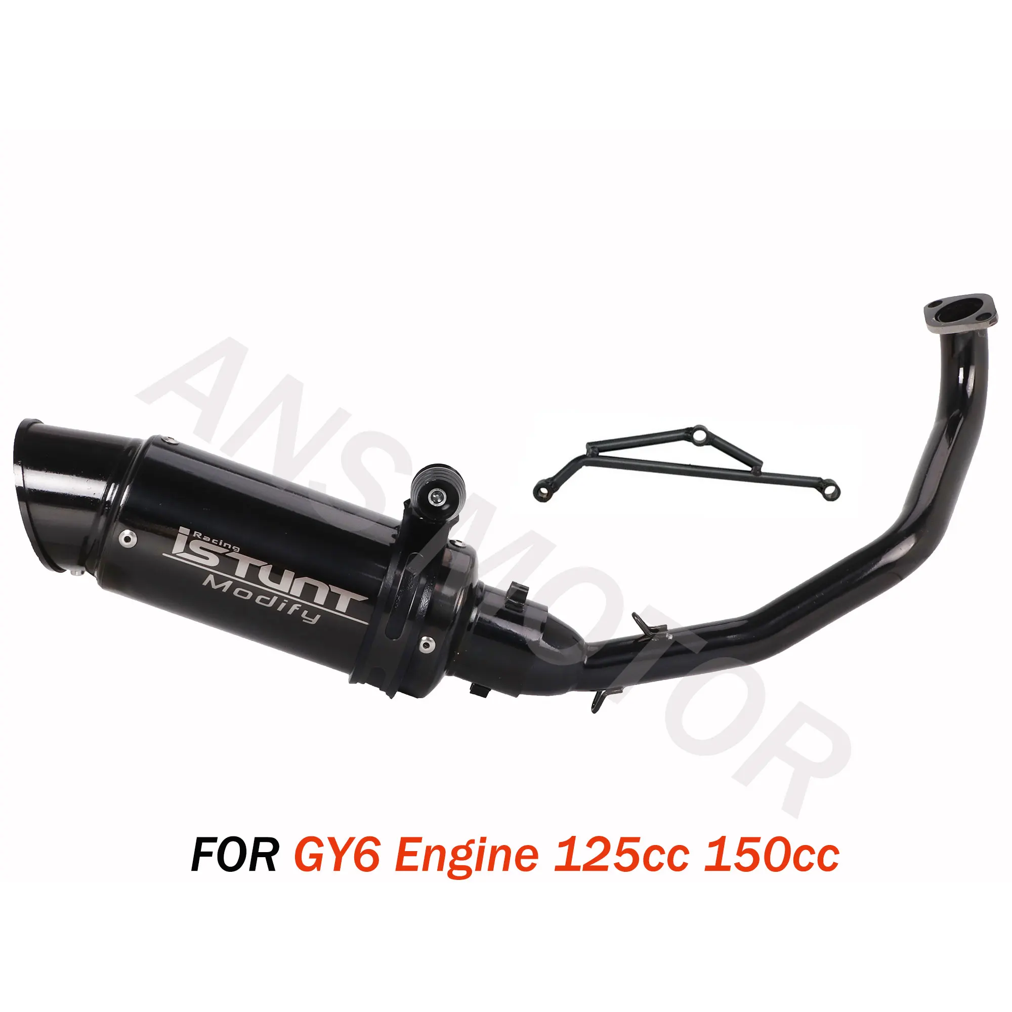 Motorcycle Exhaust System Slip On Exhaust Muffler Tail Pipes For GY6 Engine 125cc 150cc Scooter Moped ATV