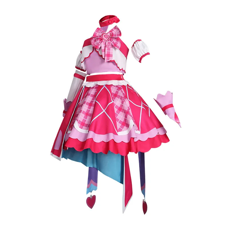 

AnimPink Grid Princess Dress Lolita You and Idol Precure Sakura Uta Cosplay Costume Woman Cute Christmas Masquerade Suit