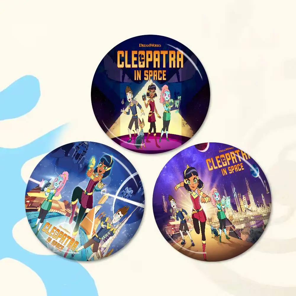 C-Cleopatra in S-Space Cartoon 58mm Handmade Brooch Cartoon Cosplay Badge on Backpack Jewelry Accessories Gifts