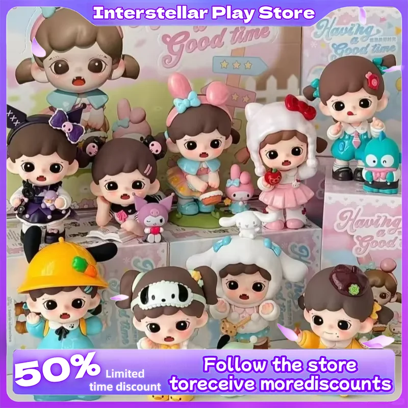 

Zoraa Meibao Co Branded Roaming Happy Times Series Blind Box Toy Handmade Gift Cute Trendy Mystery Box Doll Pvc Model Collection