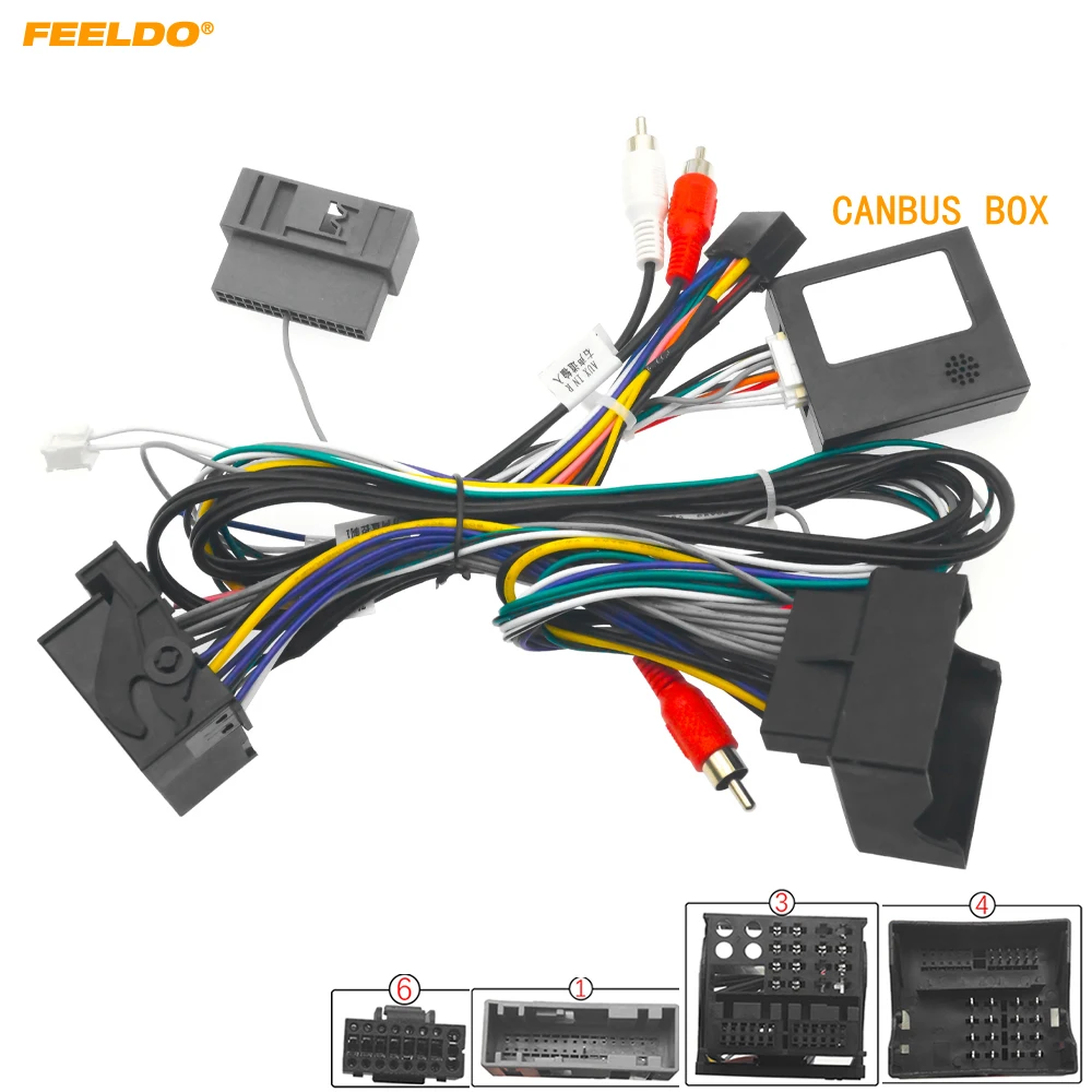 

FEELDO Car 16pin Audio Wiring Harness With Canbus Box For Opel Antara (06-12) Auto Stereo Installation Wire Adapter #HQ7647