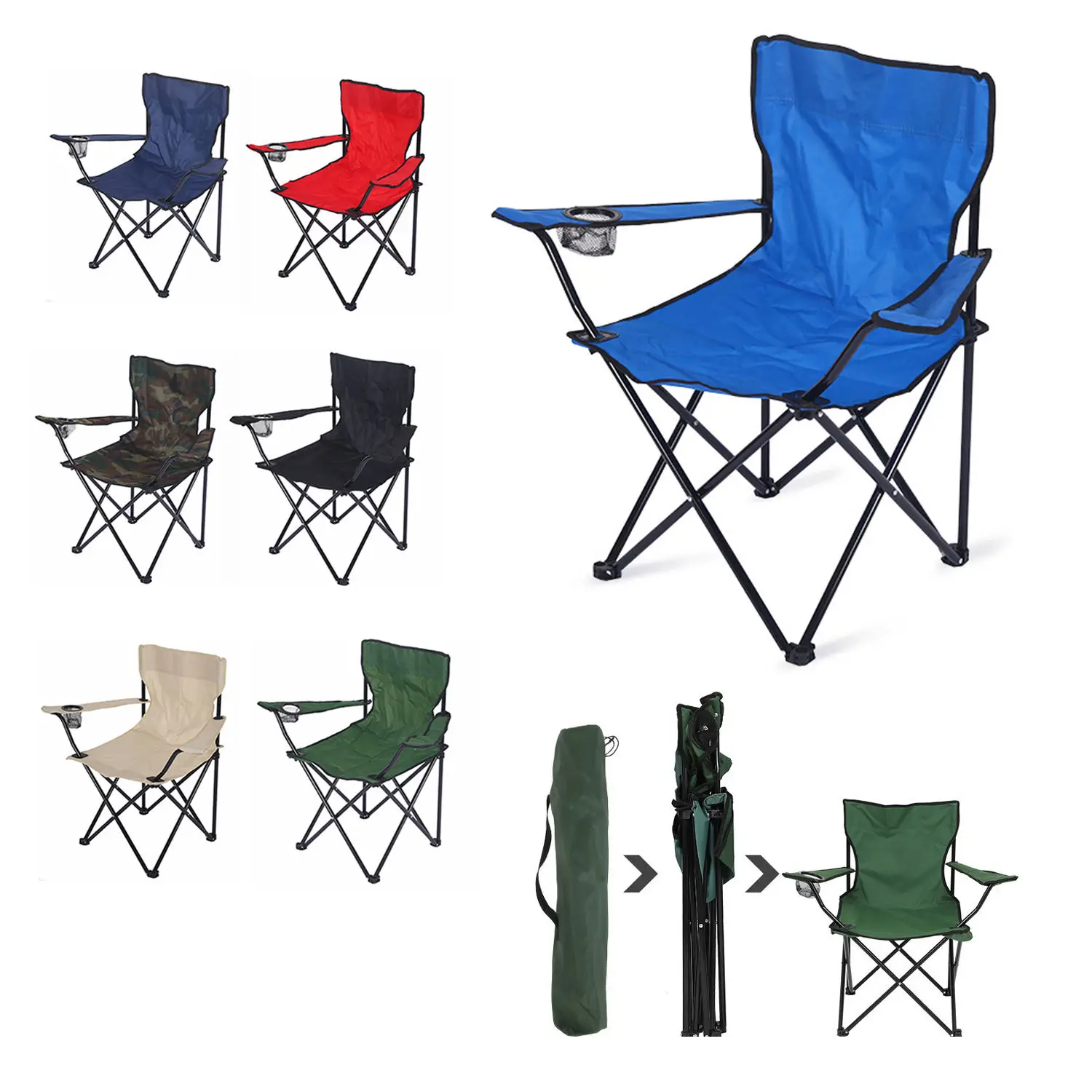 

Wholesale Lightweight Foldable Beach Camping Chair Folding Picnic Fish Chair High Quality Folding Chair Camping Outdoor