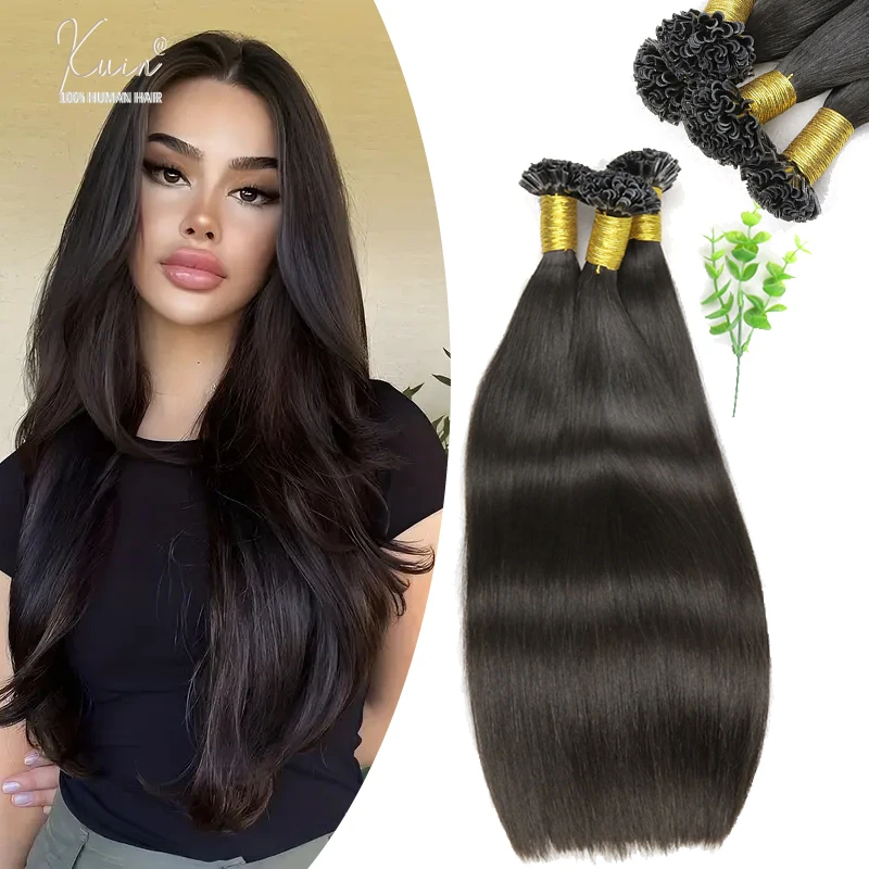 U Tip Hair Extension Human Hair 0.8g 1g/s Nail U Tip Hair For Women 12-26