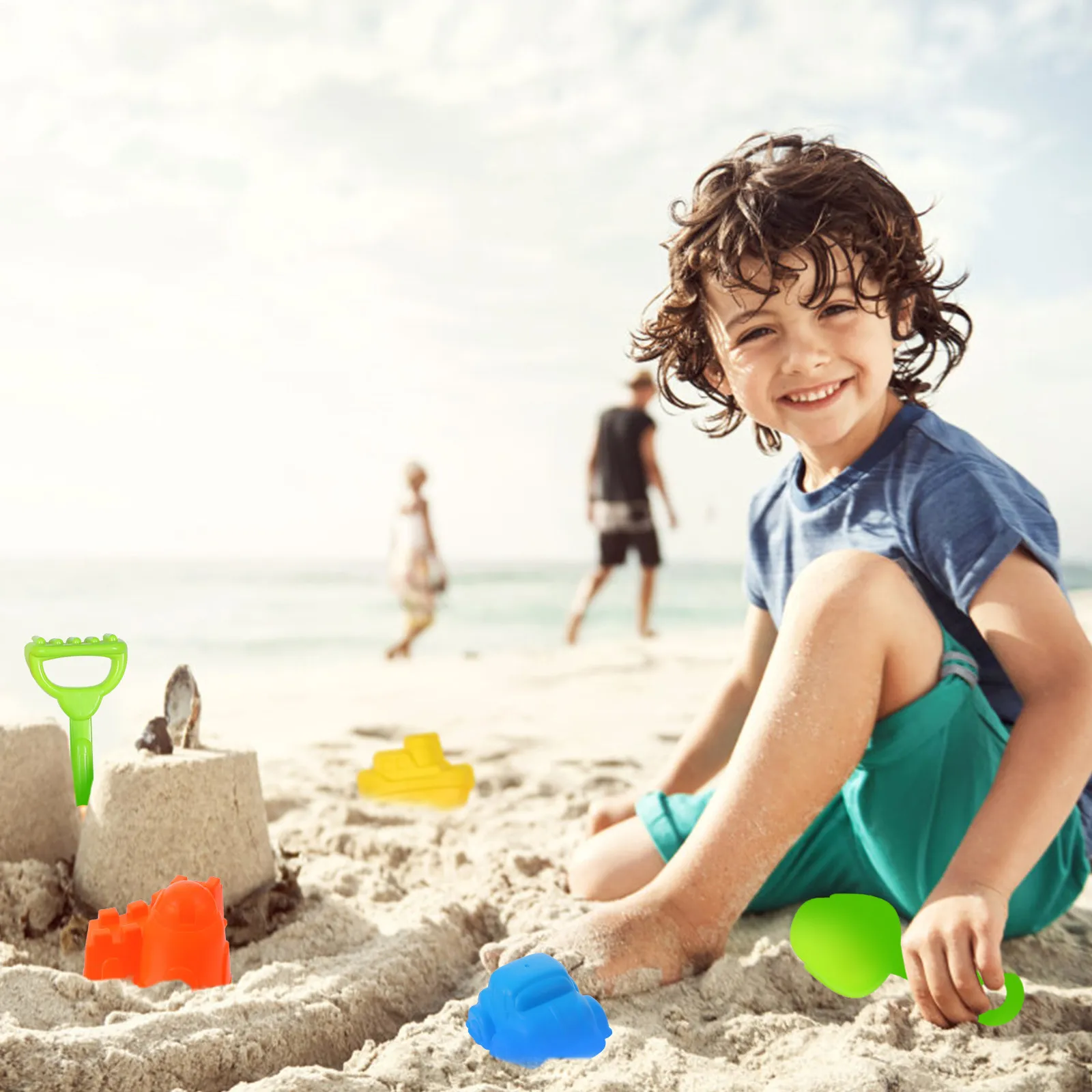 25Pcs Castle Bucket Beach Sand Play Set Kids Outdoor Seaside Fun Sand Sculpting Molds for Children Summer Activities