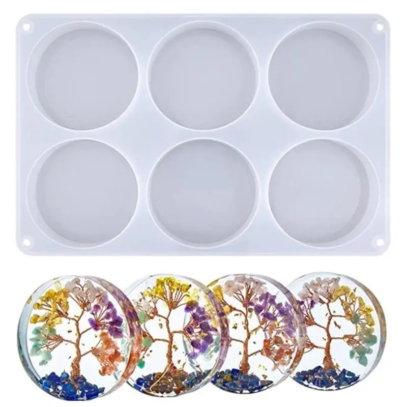 652F Thick Round Silicone Molds DIY Resin Art Gifts Home Decoration Handmade