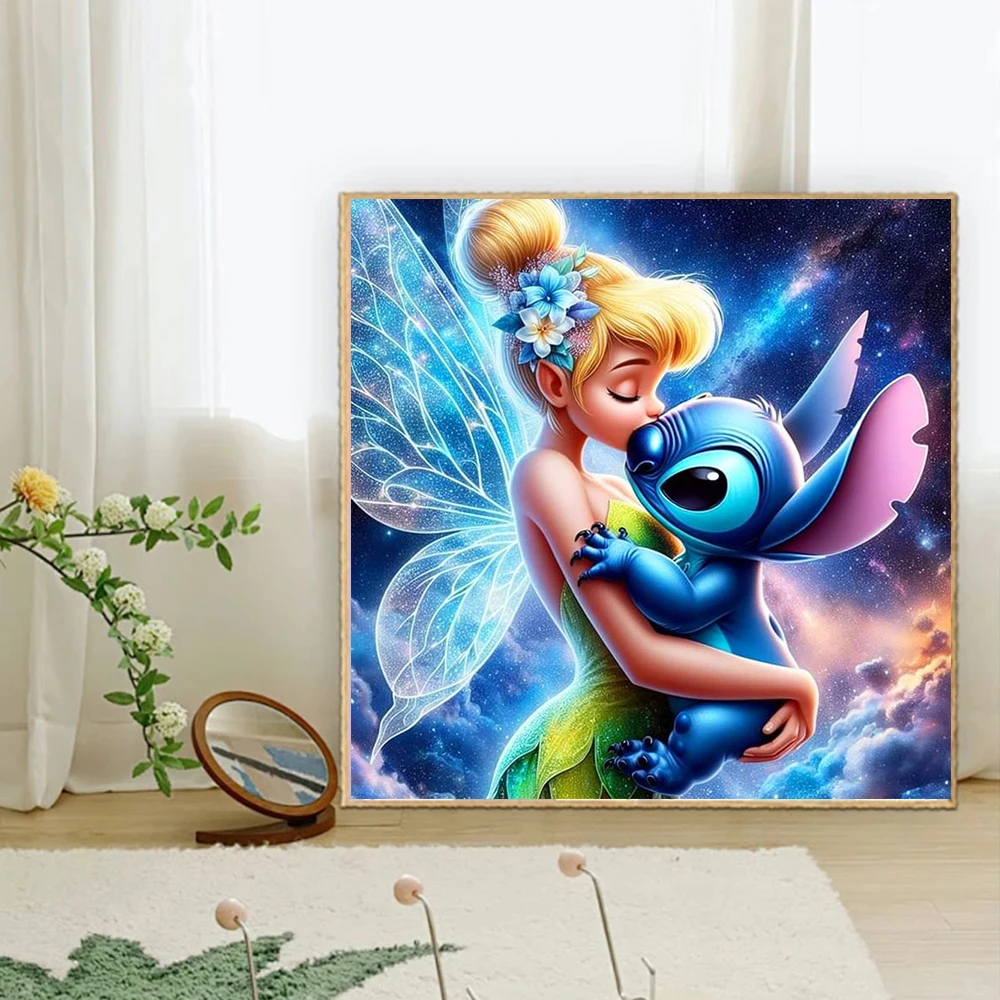 Disney Diamond Painting Kit Fairy Tinker Bell Sticker Diamond Embroidery Handmade DIY Mosaic Home Decoration Children's Gift