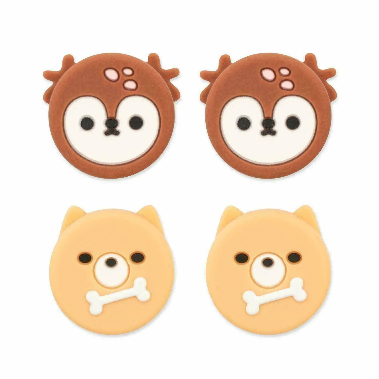 Geekhare-لطيف موضوع الحيوان قبعات قبضة الإبهام ، الغزلان والكلب ، متوافقة مع مفتاح نيتندو ، OLED ، التبديل لايت ، 4