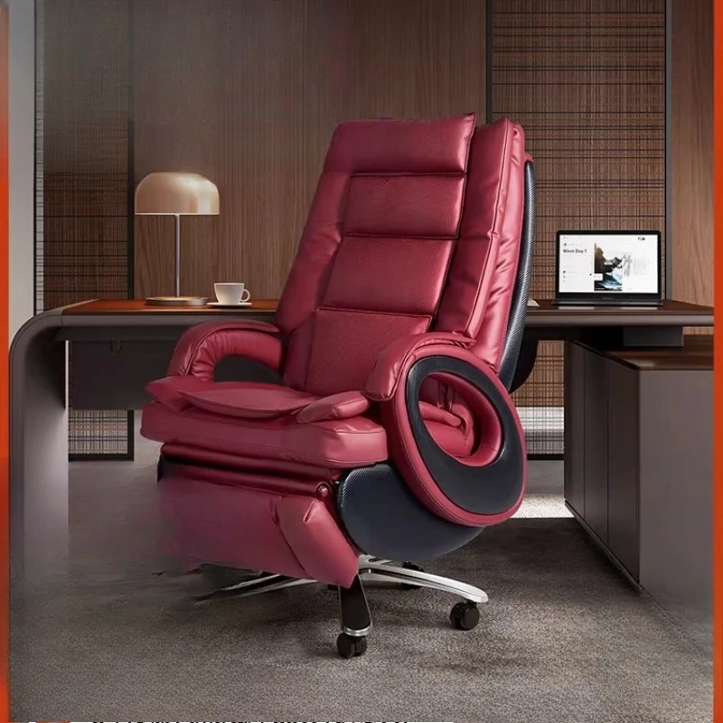 

Leather boss chair e-sports sofa high-end engineering office chair reclining electric massage computer chair