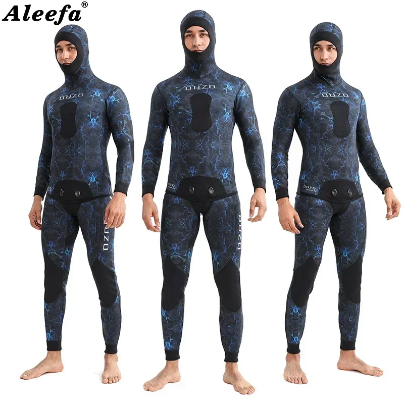 Mens 1.5MM/3MM  Spearfishing Wetsuit Camouflage Hunting Wet Suit winter Swimsuit, Perfect for Free Diving and Surfing