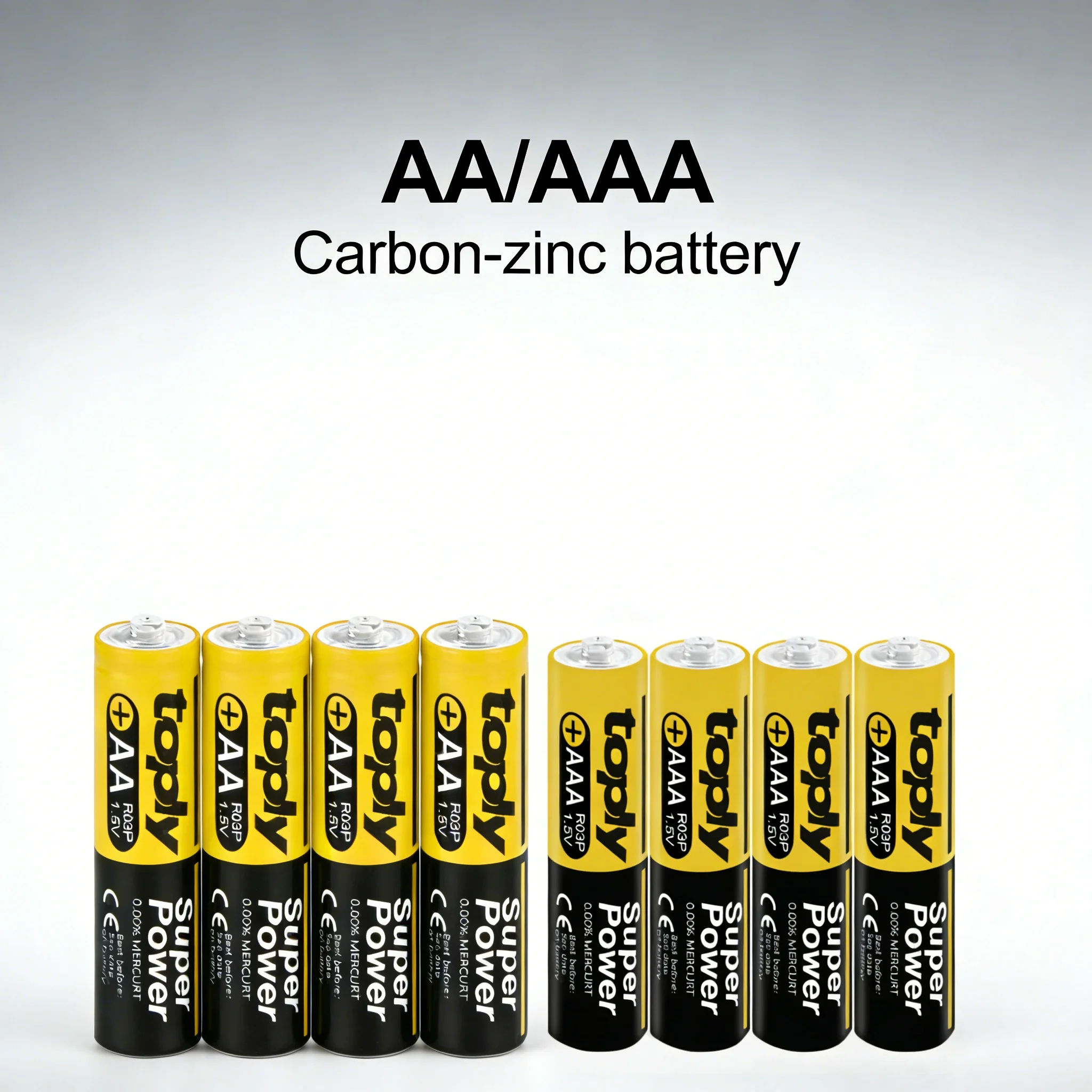 AA1.5V Carbon Zinc Dry Battery Disposable Batteries for Wireless Mouse Keyboard Alarm Cloc